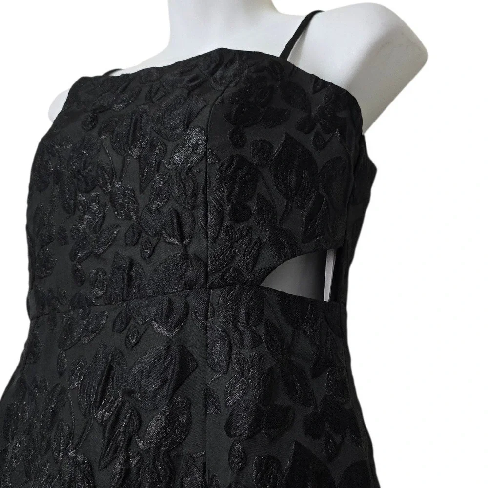 Lulus Gorgeously Chic Floral Jacquard Cutout Maxi Dress Sz S NWT - Picture 4 of 15